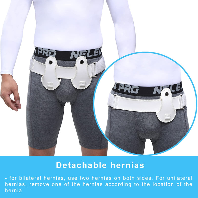 [Australia] - YongZan Inflated hernia belt, Inguinal Hernia Belt for Men and Women, Hernia Support Truss for Single/Double, Adjustable Waist Strap with a Waterdrop Shape Removable Cushion, Comfortable Materital. (M) Inflated hernia belt M 