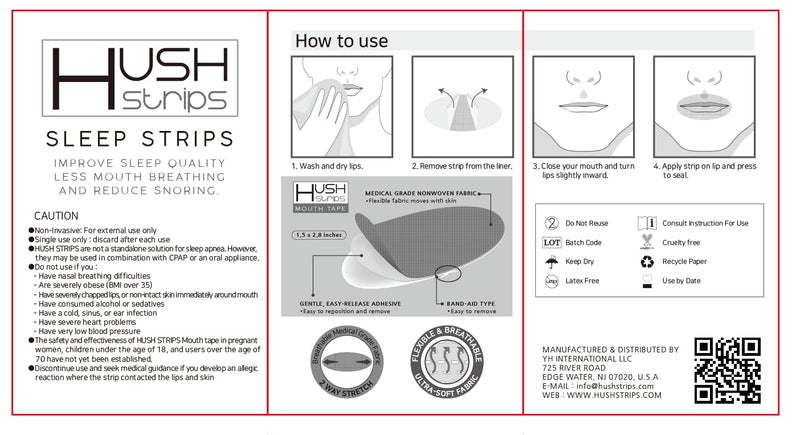 [Australia] - HUSH STRIPS 32 strips-"Made in Korea"Original and Snore Reducing Strips - Improve Sleep Quality with Professional Grade Mouth Strips - Snore Reducing mouth tape- Stop Mouth Breathing with Sleep Strips 