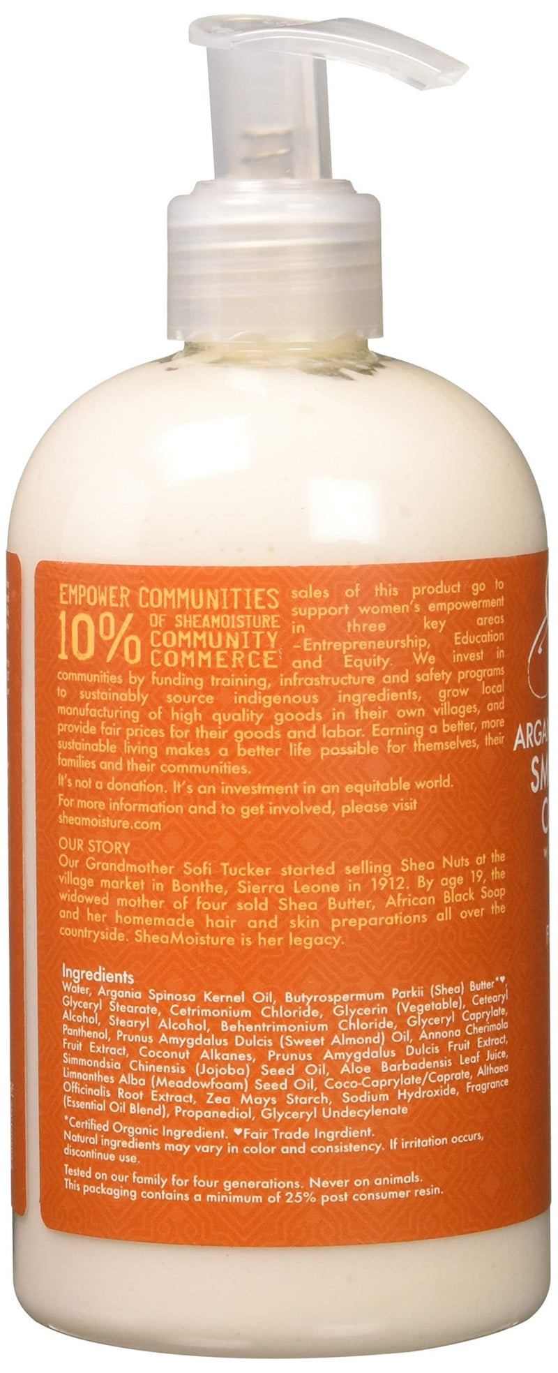 [Australia] - Argan Oil & Almond Milk Smooth & Tame Conditioner by Shea Moisture for Unisex - 13 oz Conditioner 