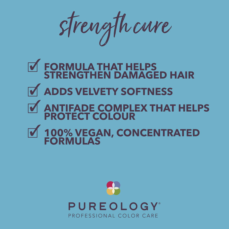 [Australia] - Pureology | Strength Cure Strengthening Shampoo & Conditioner Duo Set 266ml| For Damaged, Colour Treated Hair 