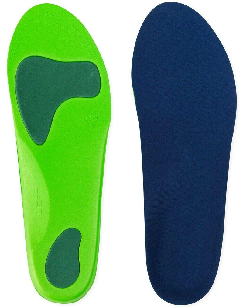 [Australia] - walgreen 11-13 Size Plantar Fasciitis Orthotic Insoles Arch Support Shoe Boot Inserts Women Men Insole Flat Feet Insert Ortho Arch Plantar Series, Green & Blue 