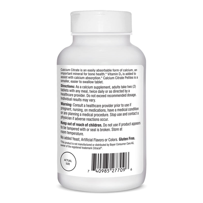 [Australia] - 21st Century Calcium Citrate + D3 Petites Coated Tablets 200 ea 