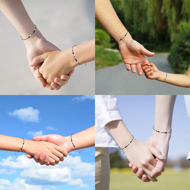 [Australia] - GBTBYS Pinky Promise Charm Bracelets for Women Teen Girls Lovely Distance Matching Mother Daughter Best Friends Friendship Couple Adjustable Bracelet Gifts for Valentine's Day Beads: i love you 