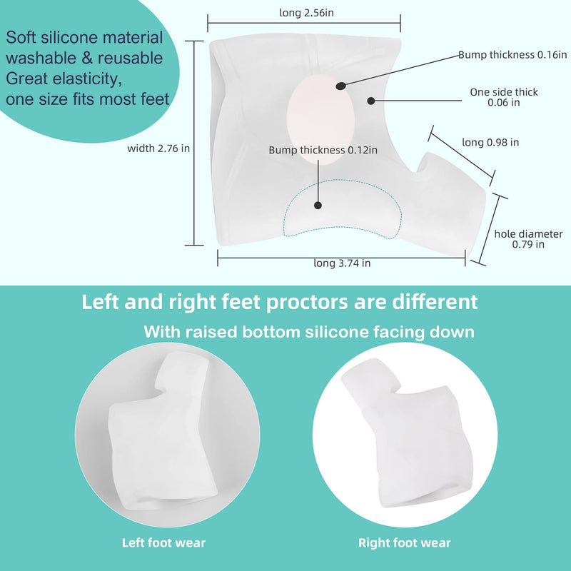 [Australia] - DYKOOK Gel Metatarsal Sleeves and Bunion Cushions 2Pack Thickened Metatarsal Silicone Pad Protector Bunion Pad Sleeve for Bunion Forefoot Pain Relieved and Friction Prevented 