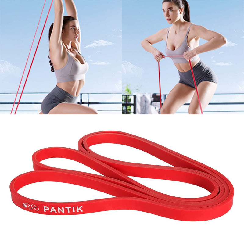 [Australia] - PANTIK Resistance Bands Set for Women and Men Pull up Bands Exercise Loop Band for Body Stretching Powerlifting Yoga Pilates Resistance Training red 