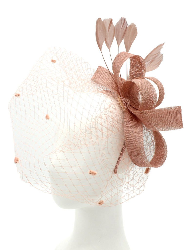 [Australia] - FELIZHOUSE Organza Tea Party Fascinator Hat Cocktail Party Hair Clip Headwear Kentucky Derby Headpiece for Women Girls #3 Sinamay Headband Pink 