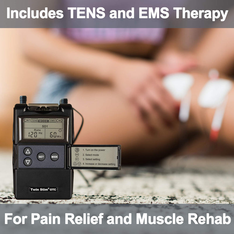 [Australia] - Roscoe Medical TENS Unit and EMS Muscle Stimulator - OTC TENS Machine for Back Pain Relief, Lower Back Pain Relief, Neck Pain, or Sciatica Pain Relief, Clinical Strength Stim Machine 