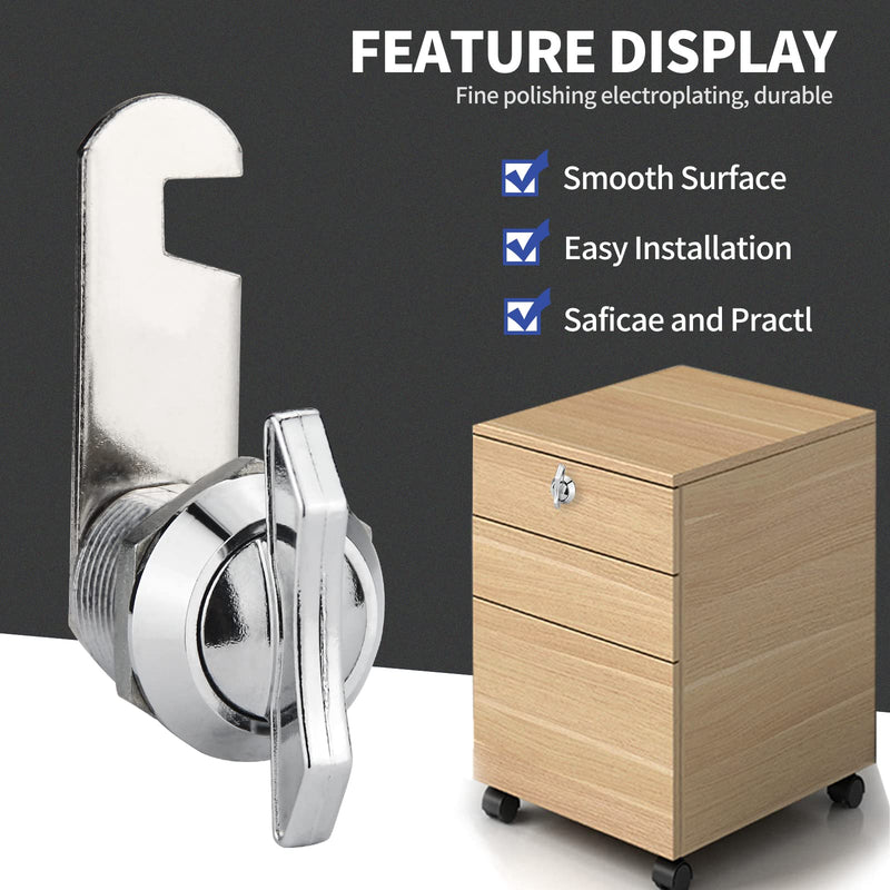 [Australia] - Thumb Operated Offset Cam Lock, 2-Pack 5/8 Inch Non-Locking Compartment Latch for Mounting in RV Compartment Door, Camper Storage Door, Cabinet Mailbox Drawer Keyless Replacement Lock 