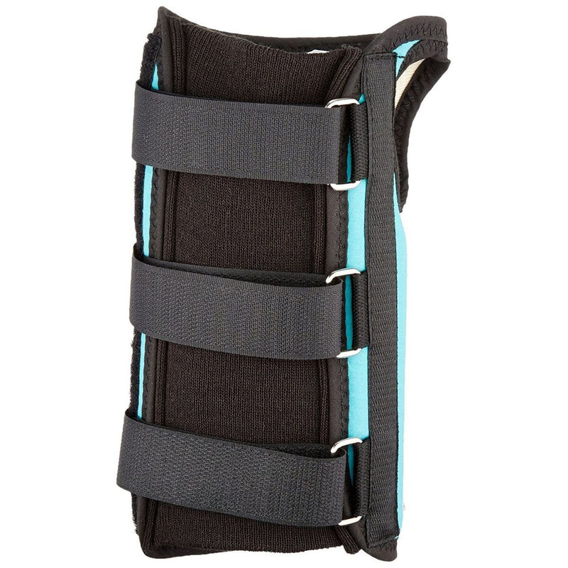 [Australia] - Rolyan - 59824 D-Ring Right Wrist Brace, Size Medium Fits Wrists 6.75"-7.5", 7" Regular Length Support, Teal Brace with Straps and D-Ring Connectors to Secure and Stabilize Hands and Wrists Right. 