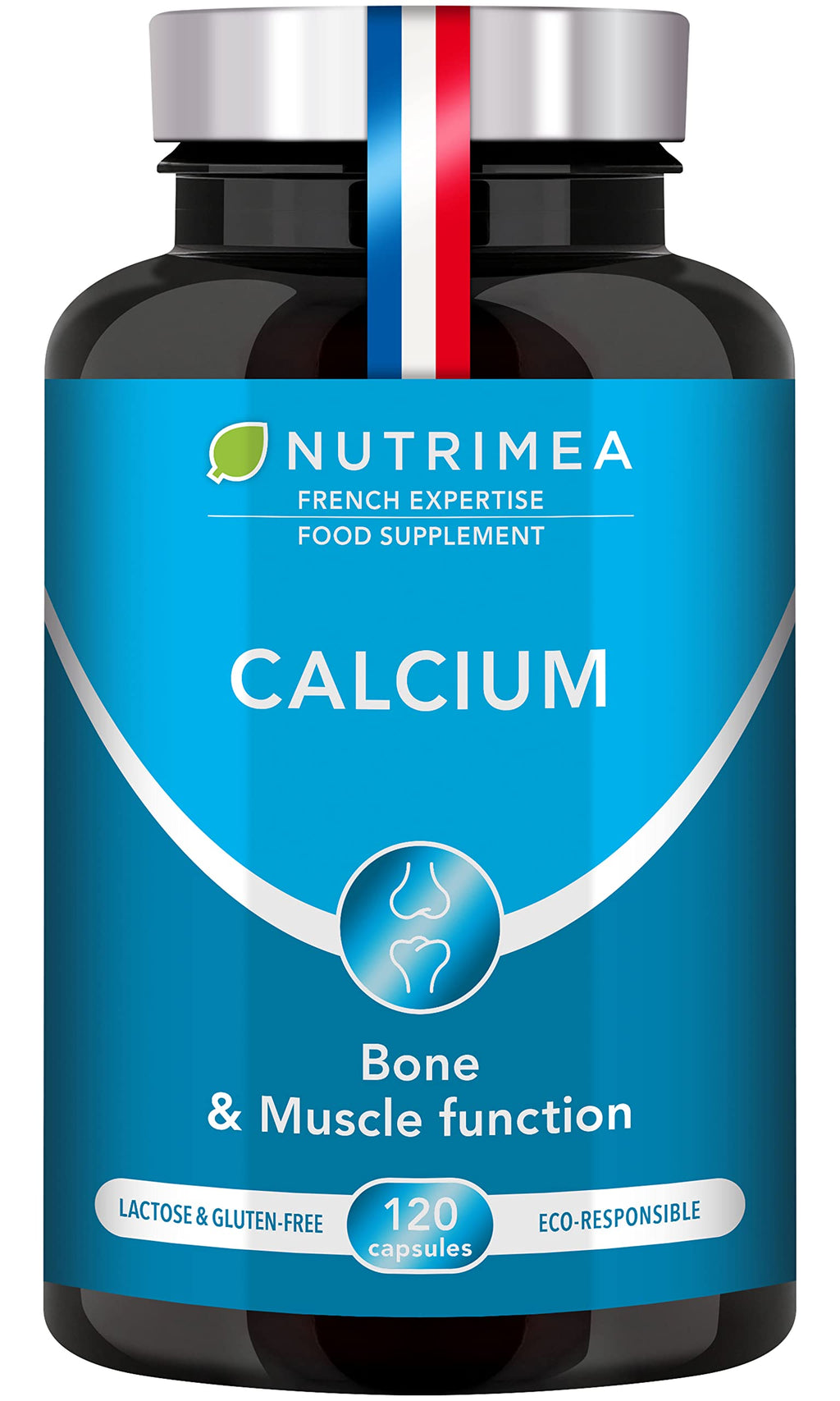 [Australia] - Calcium Magnesium Vitamin D3 & K2 | 120 Vegetarian Capsules | Bone Health Complex | Strengthens Bones and Muscles | Supports Bone Density | French Expertise 