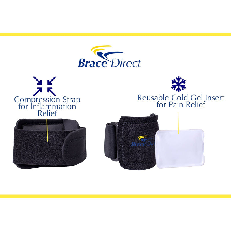[Australia] - Tennis & Golf Elbow Cold Gel Therapy Compression Brace - Reusable Ice Pack Wrap with Strap- Pain Relief for Tendonitis, Injuries, Medial Epicondylitis, Joint Pain by Brace Direct 