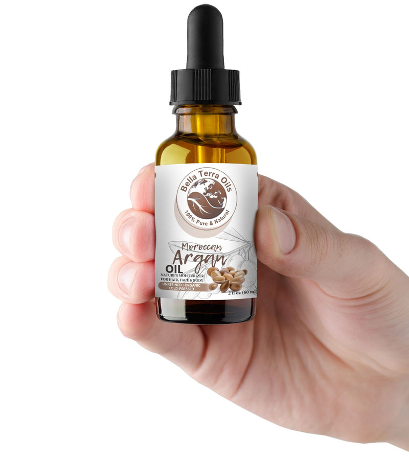 [Australia] - Moroccan Argan Oil. 2oz. Cold-pressed. Unrefined. Organic. 100% Pure. Virgin. Non-comegodenic. Hexane-free. Rejuvenates Skin. Softens Hair. Natural Moisturizer. For Hair, Skin, Beard, Stretch Marks. 