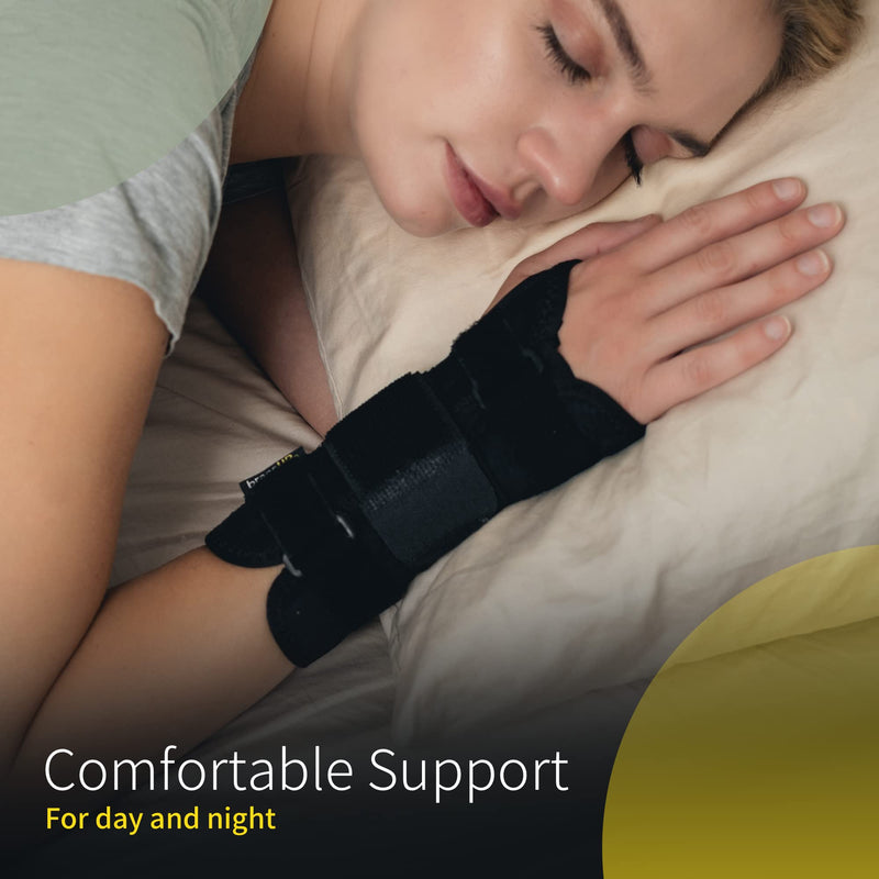 [Australia] - Carpal Tunnel Wrist Brace by BraceUP for Men and Women - Metal Wrist Splint for Hand and Wrist Support and Tendonitis Arthritis Pain Relief (L/XL, Left Hand) L/XL 