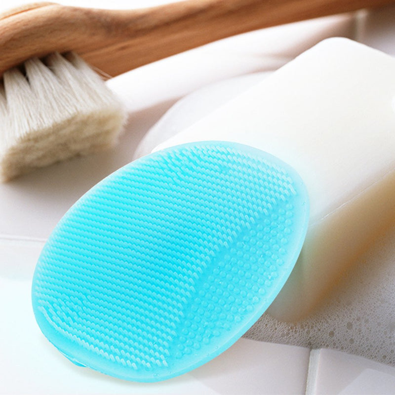 [Australia] - Super Soft Silicone Face Cleanser and Massager Brush Manual Facial Cleansing Brush Handheld Mat Scrubber For Sensitive, Delicate, Dry Skin (Pack of 4) 4 Mix Color 