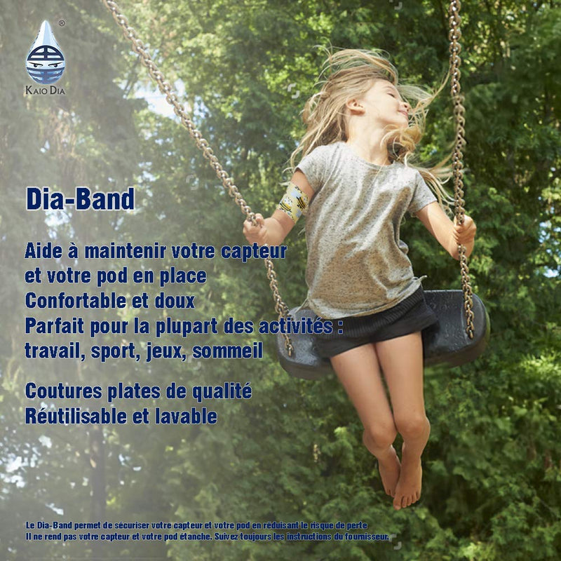 [Australia] - Dia-Band, Armband for CGM Freestyle Libre, Medtronic, Dexcom or Omnipod - Comfortable and Reusable Diabetic Armband for Glucose Sensor. (Junior.M (19-21 cm)) 