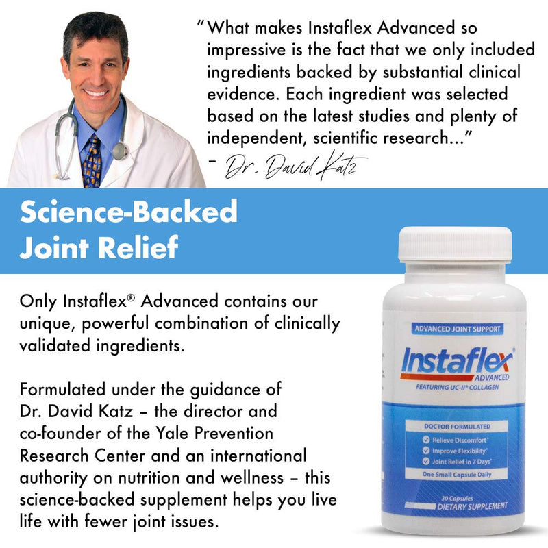 [Australia] - Instaflex Advanced Joint Support Supplement - Turmeric, Resveratrol, Boswellia Serrata Extract, BioPerine, UC-II Collagen- 30 Count 30 Count (Pack of 1) 