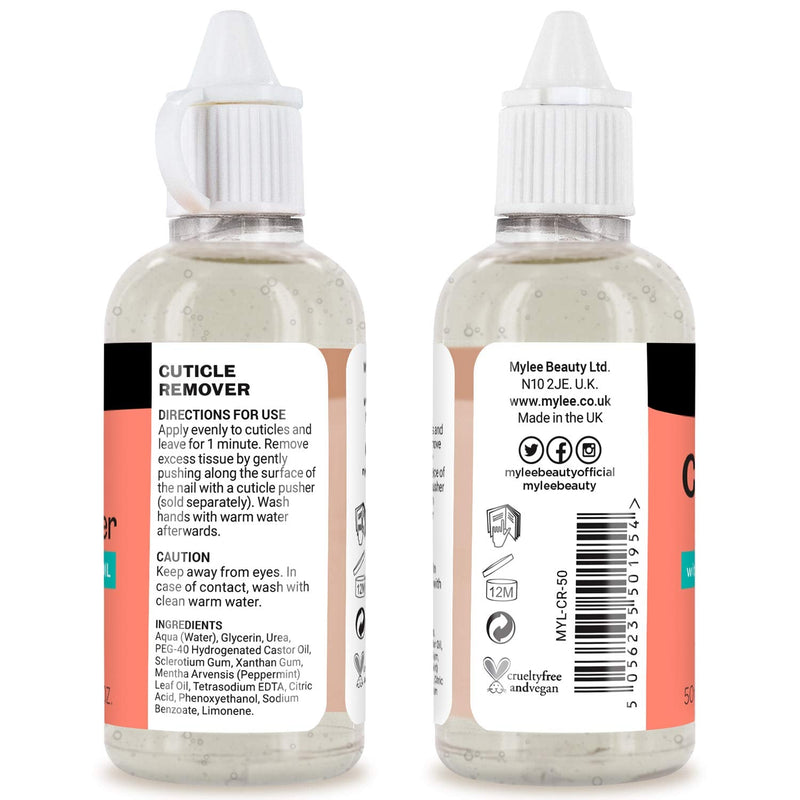 [Australia] - Mylee Cuticle Remover Gel with Peppermint Oil 50ml - Softens and Moisturises Cuticles, Removes Dead Skin 