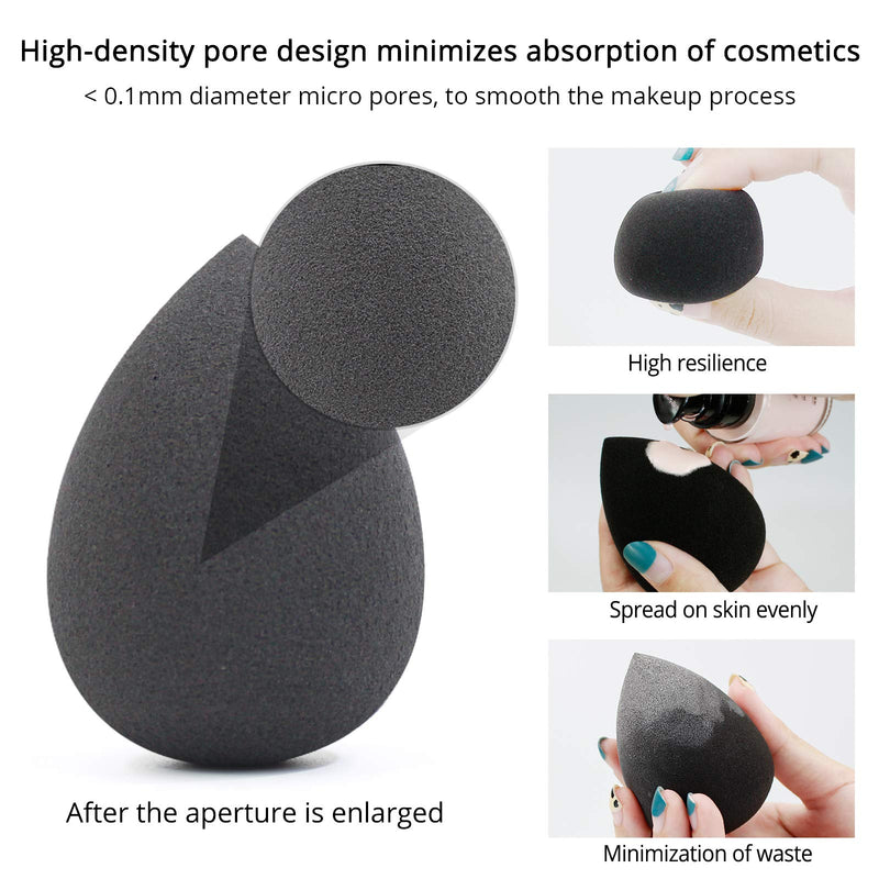 [Australia] - Makeup Sponges, Foonbe Blender Beauty Foundation Blending Sponge, Dry & Wet Use for Powder Cream or Liquid Application (3 Pcs, Multi-colored) 