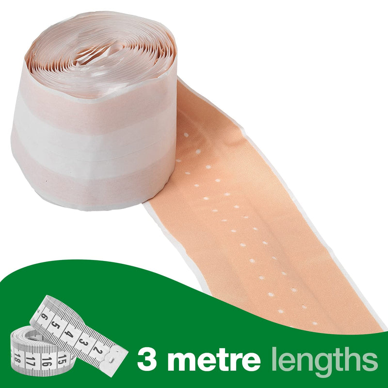 [Australia] - HypaPlast Stretch Fabric Dressing Plaster Strip (Cut-to-Size), Medium, 6cm x 3 metres 6 cm (3 Metres) Fabric Dressing Strip 