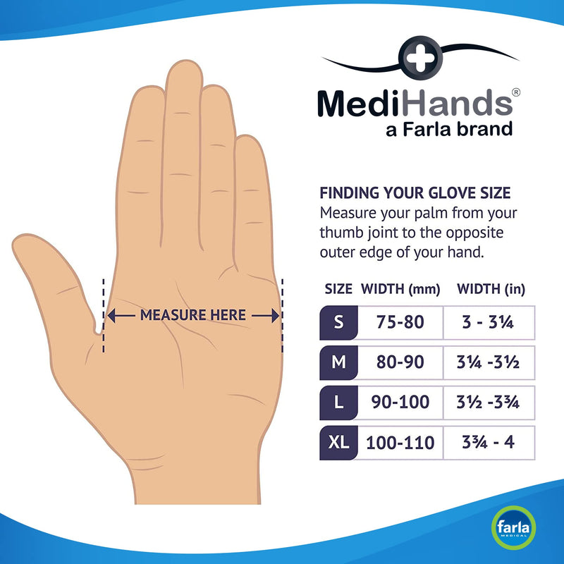 [Australia] - MediHands Nitrile Gloves - Disposable Black Gloves - Powder Free & Latex Free Nitrile Gloves Large - Multi-Purpose, Single Use - Box of 100 L (Pack of 100) 