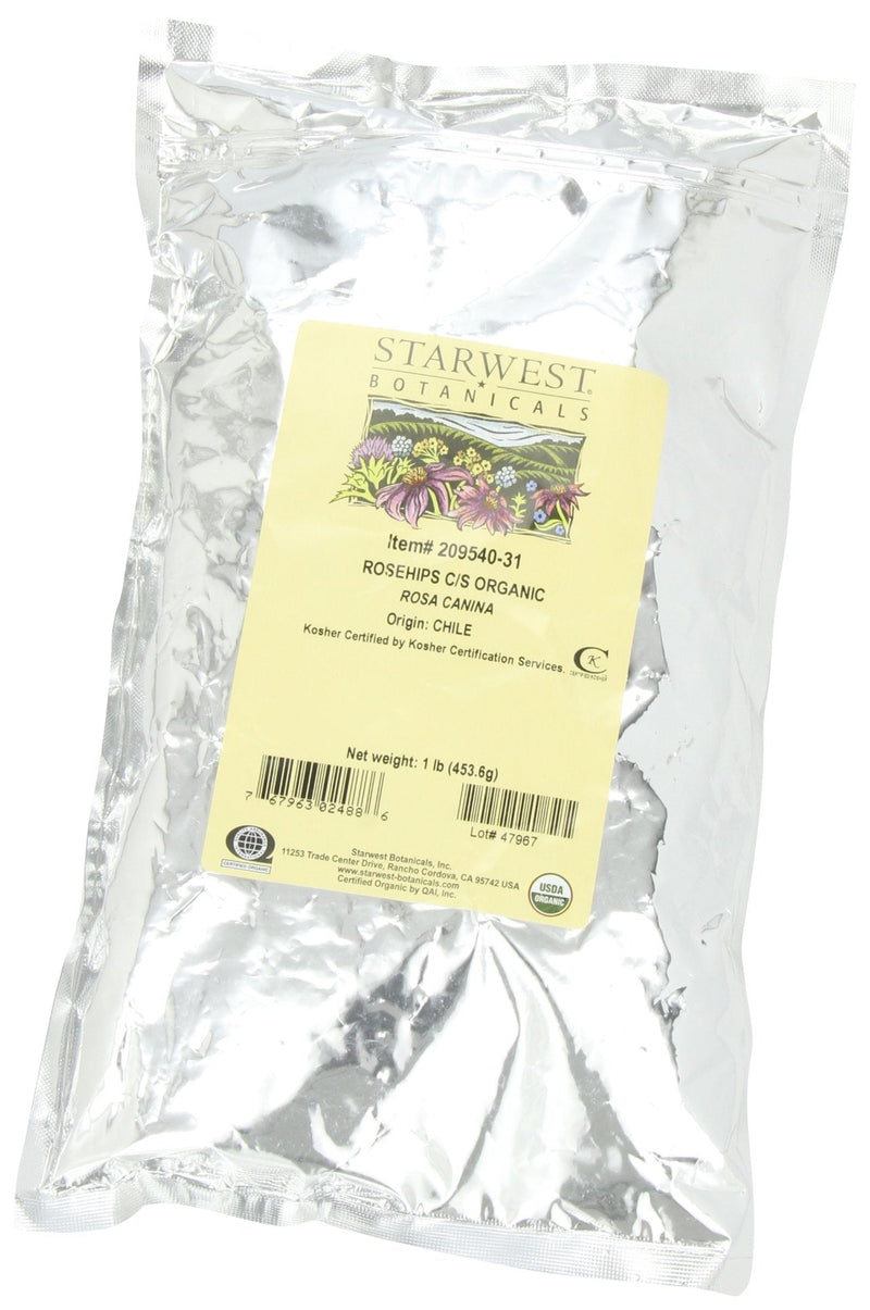[Australia] - Starwest Botanicals Organic Rosehips Cut Seedless, 1-pound Bag 