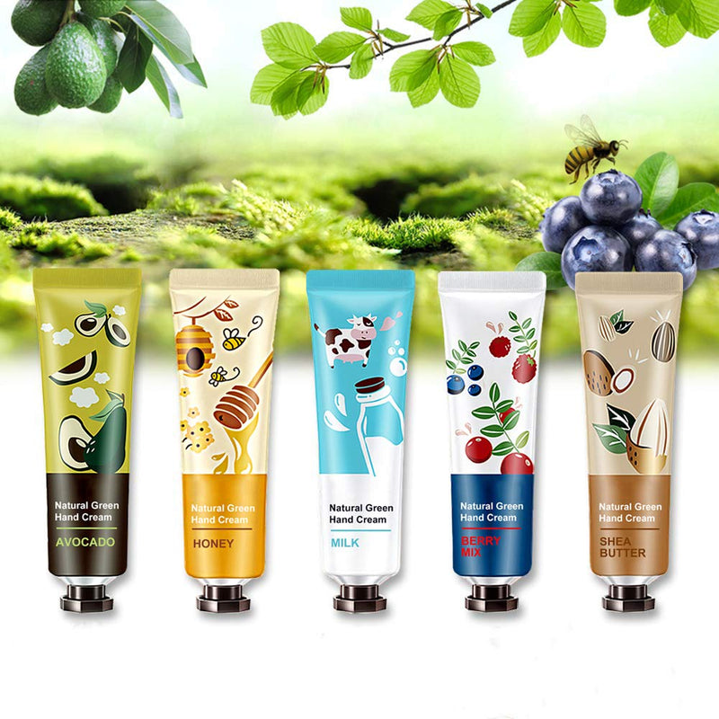 [Australia] - 10 Pack Natural Plant Fragrance Hand Cream for Dry Working Hands, Moisturizing Hand Care Cream Travel Gift Set With Natural Shea Butter And Aloe For Men And Women,Travel Size Hand Lotion-30ml 
