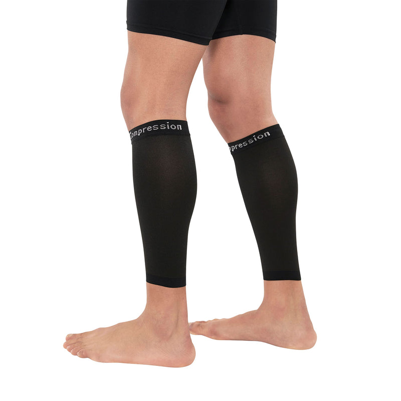 [Australia] - Copper Compression Calf Sleeves - Footless Compression Socks for Running, Cycling, & Fitness. Support and Relief from Shin Splints, Varicose Veins, Sore Muscles + Joints, Sprains, Strains (1 PAIR - M) Medium (1 Pair) 