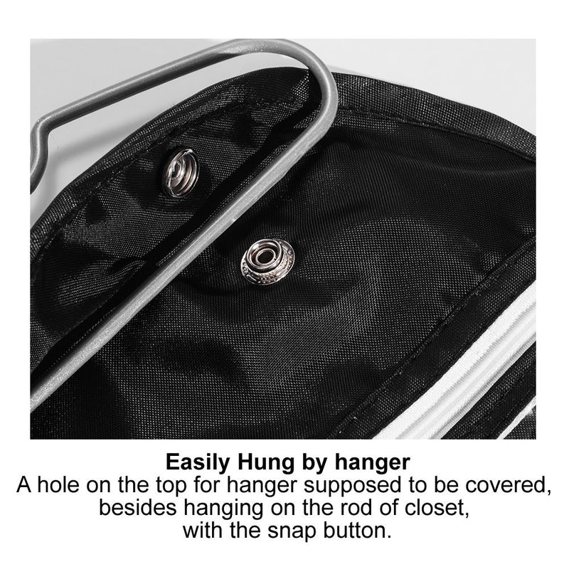 [Australia] - 56 Pockets Hooks with Zippers Dual Sided Non Woven Jewelry Necklace Earrings Bracelets Rings Accessories Hanging Organizer Storage Bag Wall Mounted Door Cabinet Hanger Holder Clear Display Foldable 