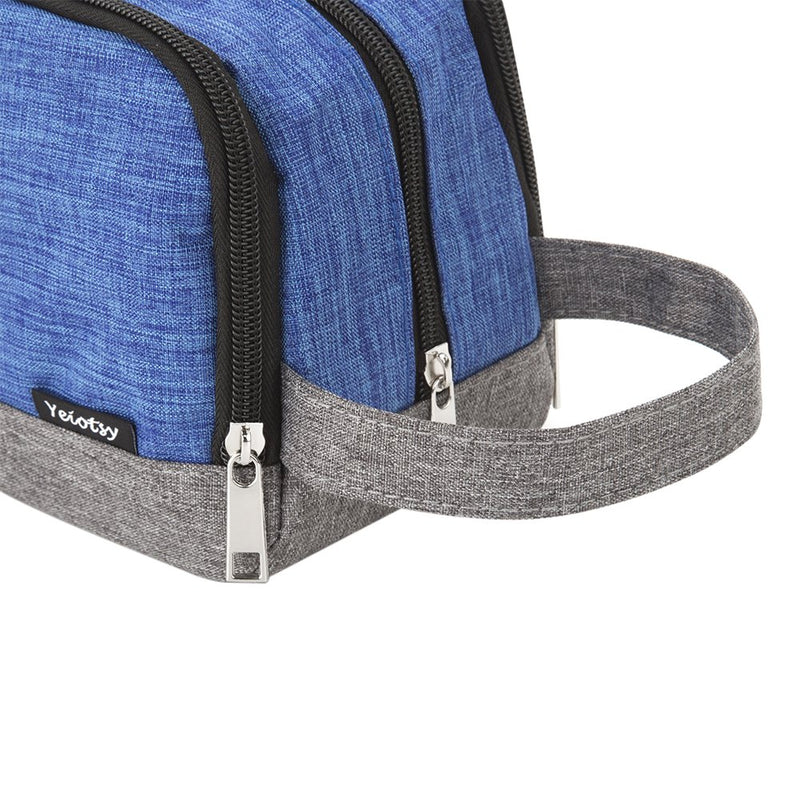 [Australia] - Kids Wash Bag, Yeiotsy Color Clash Portable Travel Toiletry Bag for Children's Camping Outing Short Trip (Blue) Blue 