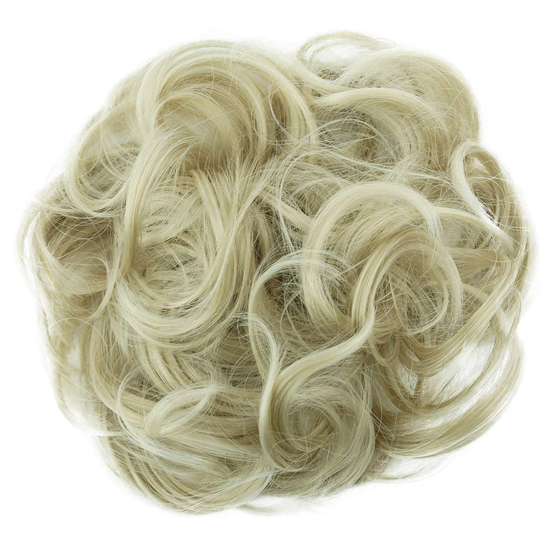 [Australia] - PRETTYSHOP Scrunchy Scrunchie Bun Updo Hairpiece Hair Ribbon Ponytail Extensions Light Blonde #25H613 G14A 