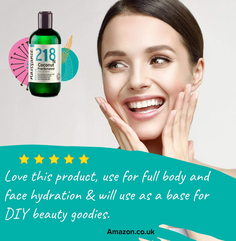 [Australia] - Naissance Organic Liquid Fractionated Coconut Oil (No. 218) 250ml - 100% Pure Natural for Skin, Hair, Lip Gloss, Beauty, Recipes, Aromatherapy, Massage - Edible MCT Oil ‚Äì Cruelty Free, Vegan 