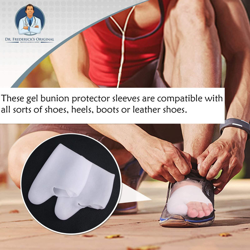 [Australia] - Reppkyh Gel Bunion Protector Shield- 6 Pack Silicone Bunion Sleeve, Bunion Cushions Bunion Guard for Big Toe, Relieve Foot Pain from Friction, Rubbing and Pressure White Big Toe 