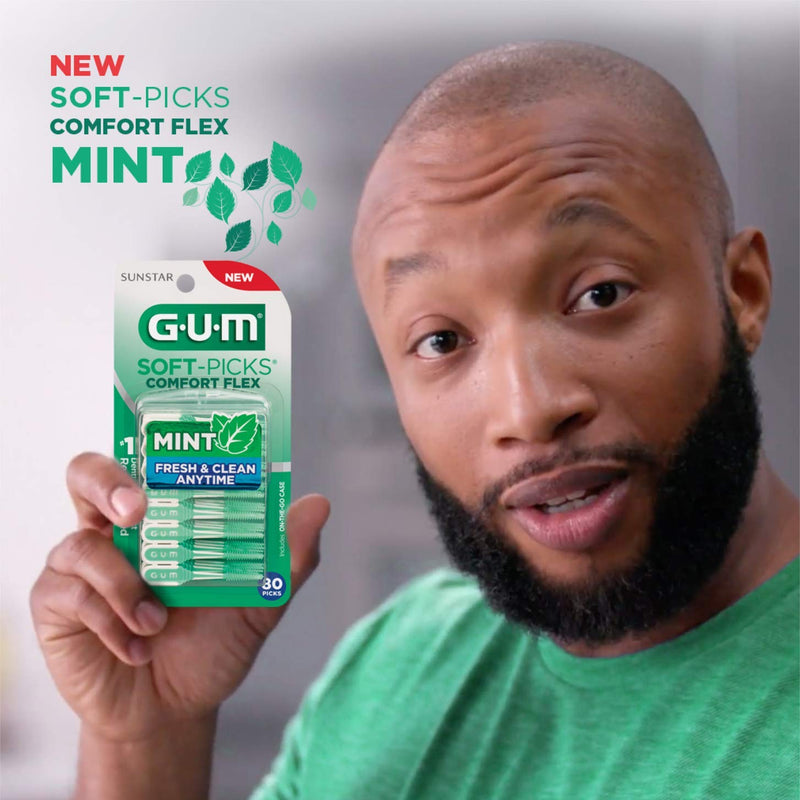 [Australia] - GUM-6705R Soft-Picks Comfort Flex Mint Dental Picks, New Invigorating Mint Flavor, 80 Count 