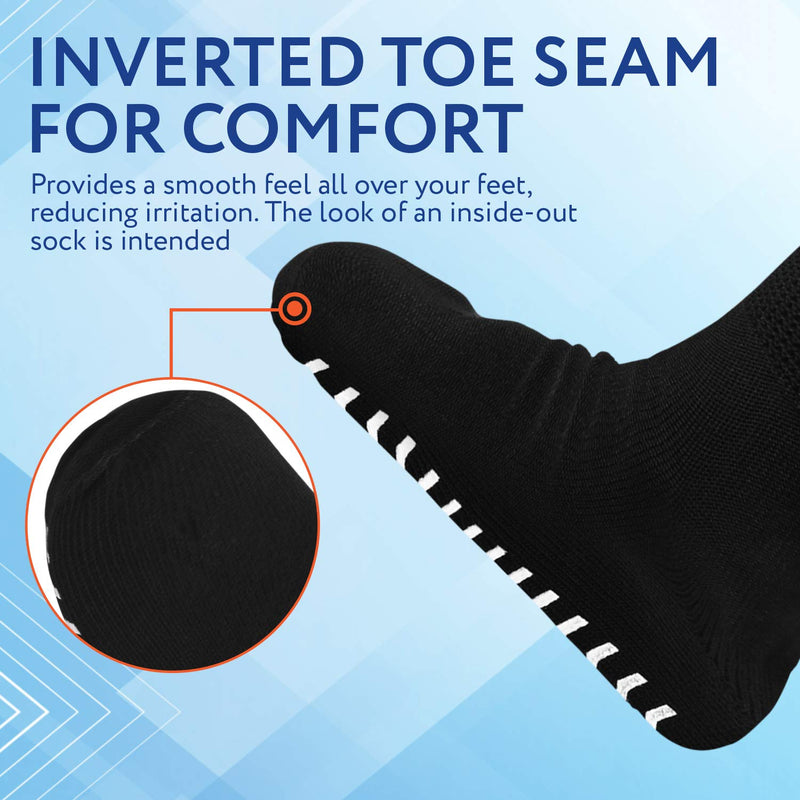 [Australia] - 2 Pairs of Super Wide Socks With Non-Skid Grips for Lymphedema - Bariatric Sock - Oversized anti-slip Sock Stretches up to 30'' Over Calf for Swollen Feet and Mens and Womens Legs - One Size Unisex 