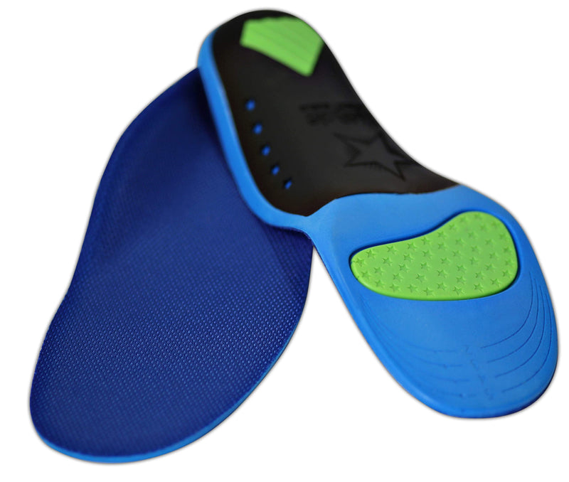 [Australia] - Children's Memory Foam Starry Shield Arch Support Insole for Comfort, Cushion & Arch Support by KidSole ((24 cm) Kids Size 2-6) (24 CM) Kids Size 2-6 