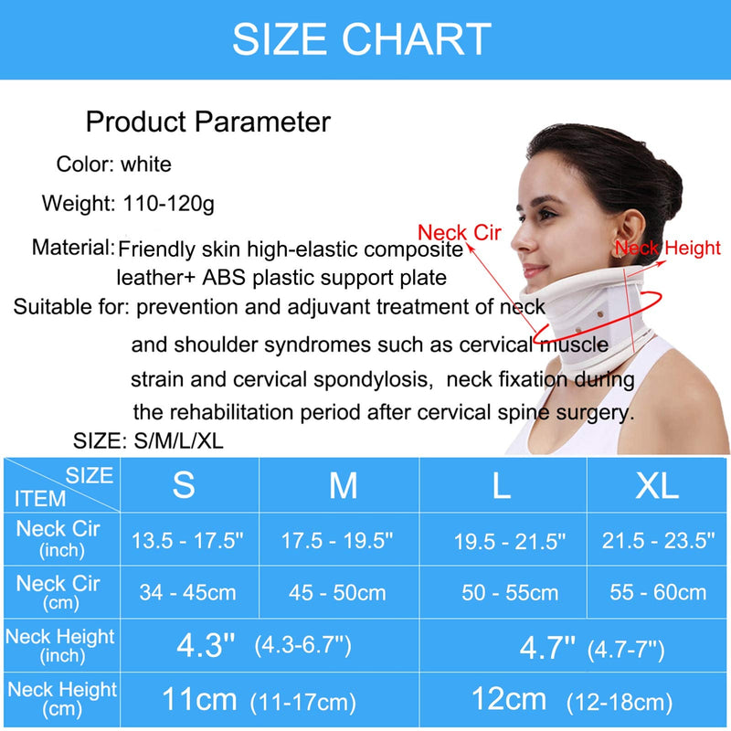 [Australia] - TANDCF Cervical Neck Brace Collar with Chin Support for Stiff Relief Cervical Collar Correct Neck Support Pain Bone Care Health(Size M) Medium (Pack of 1) 