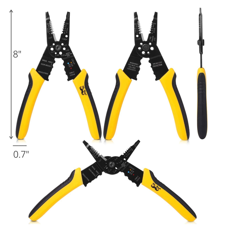 [Australia] - Mr. Pen- Wire Stripper, 8 inch, Wire Cutter, Wire Stripper Crimper, Wire Stripping Tool, Cable Stripper, Wiring Tools, Wire Crimping Tool 