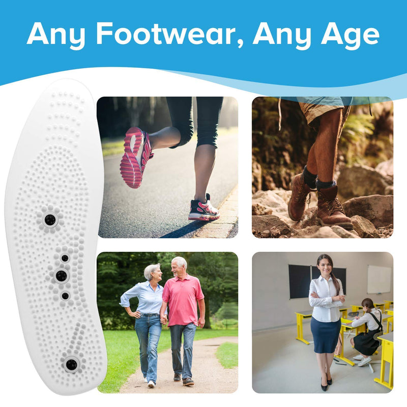 [Australia] - MINDINSOLE Acupressure Insoles - (2 Pairs) Reflexology Insoles for Men and Women | Ultra-Comfort Mens Insoles for Foot Pain with Acupoints & Shoe Magnets | Trim to Fit Custom Magnet Foot Insoles E. 2 pairs 