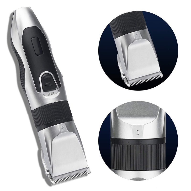 [Australia] - AnsTOP Hair Clippers, Low Noise Home Hair Cutting with Trimmer for Beard and Body, Hair Clippers Professional Hair Trimmer. Silver 