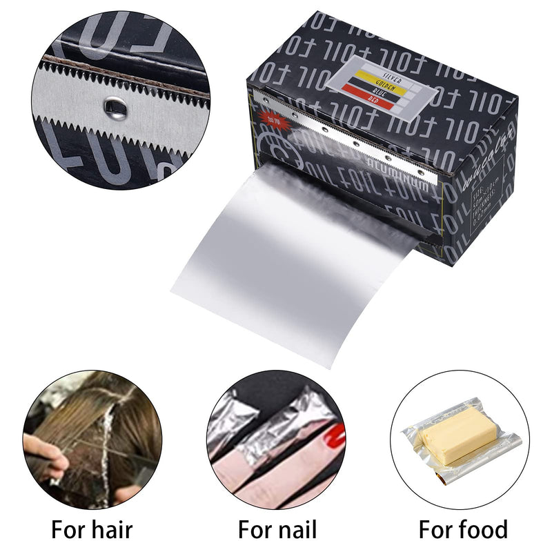 [Australia] - Firtink 2 Packs/12M Foil Silver Hair Foil Aluminium Hair Foil Silver Hair Tinfoil Foil Hair Foil Roll Coloring Hair Perming Foil Hair Salon Foil Hairdressing Salon Modeling Tool 