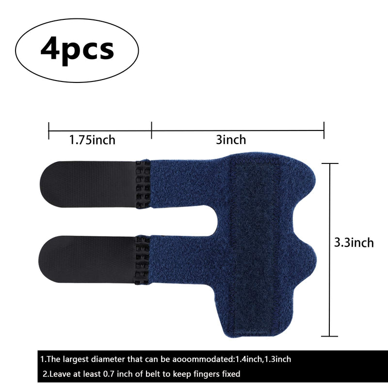 [Australia] - LUTER 4 Pcs Finger Splints Finger Straightener Finger Support Finger Stabilizer Brace for Broken, Strained, Sprained, Swollen Fingers, Arthritis or Tendinitis 