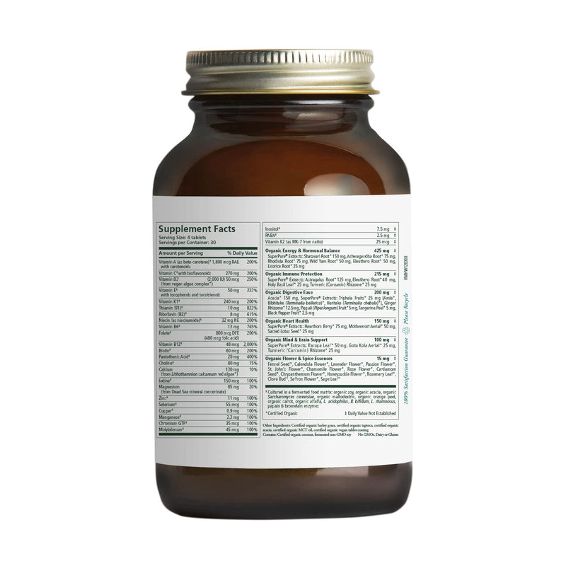 [Australia] - Pure Synergy Vita·Min·Herb for Women | 120 Tablets | Multivitamin Made with Organic Ingredients | Non-GMO | Made with Organic Vegetables and Fruits 