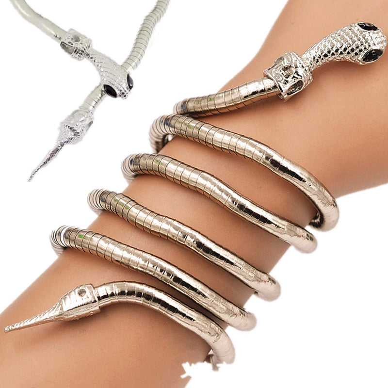 [Australia] - YouU 2 Pcs City of Bones Isabelle Lightwood's Electrum Whip Serpent Snake Bracelet and Necklace Set with Storage Box 