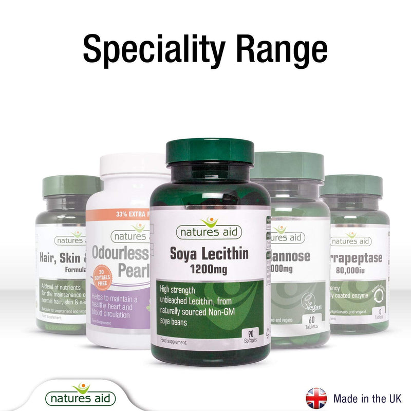 [Australia] - Natures Aid Lecithin, 1200 mg, 90 Softgels (Produced from Naturally Sourced, Non-GM Soya Beans, Source of Phospholipids, Made in the UK) 