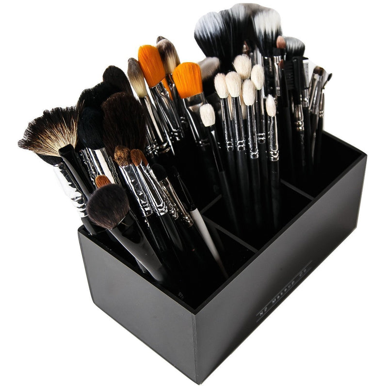 [Australia] - N2 Makeup Co Makeup Brush Holder Organizer - Multiple Slot Acrylic Cosmetics Brushes Storage Solution (6 Slot Holder) 6 Slot Holder 