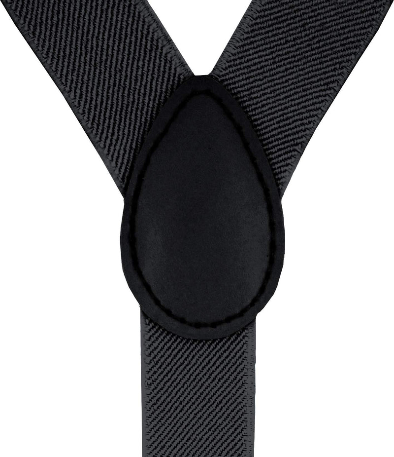 [Australia] - Navisima Suspenders for Kids - Adjustable Suspenders for Girls, Toddler, Baby - Elastic Y-Back Design with Strong Metal Clips 1 Black 