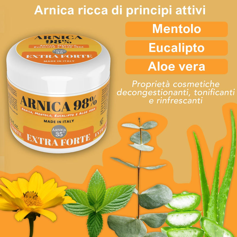 [Australia] - Arnica Gel for Bruising and Swelling 500 ml Extra Strong 98% for Massage of Muscles and Joints, Natural and Dermatologically Tested Formula - Made in Italy 