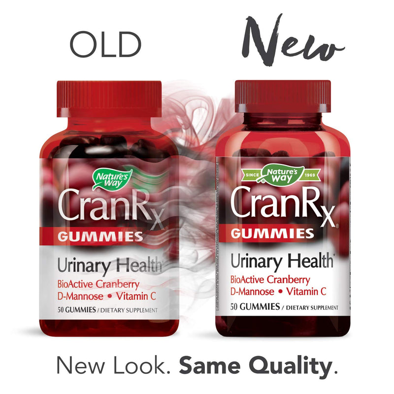 [Australia] - Nature's Way Cranrx Gummies Urinary Health Bioactive Cranberry D-Mannonse Vitamin C, 50 Count 