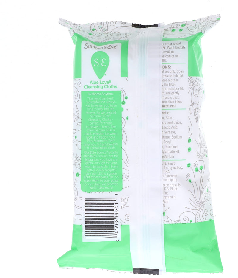 [Australia] - Summer's Eve Cleansing Cloths, Aloe Love, 32 ea - 2pc 