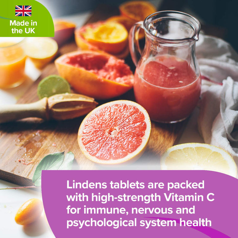 [Australia] - Lindens Vitamin C+ 1000mg - 120 Tablets - Time Release Tablets with Citrus Bioflavonoids and Rosehip - Contributes to Immune System Health, Reduces Tiredness and Supports Healthy Skin and Teeth 120 Count (Pack of 1) 